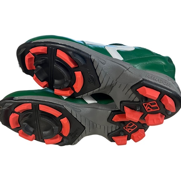 New Ringor Softball Indoor/Turf Cleats with Pitching Toe, Green - Picture 2 of 7